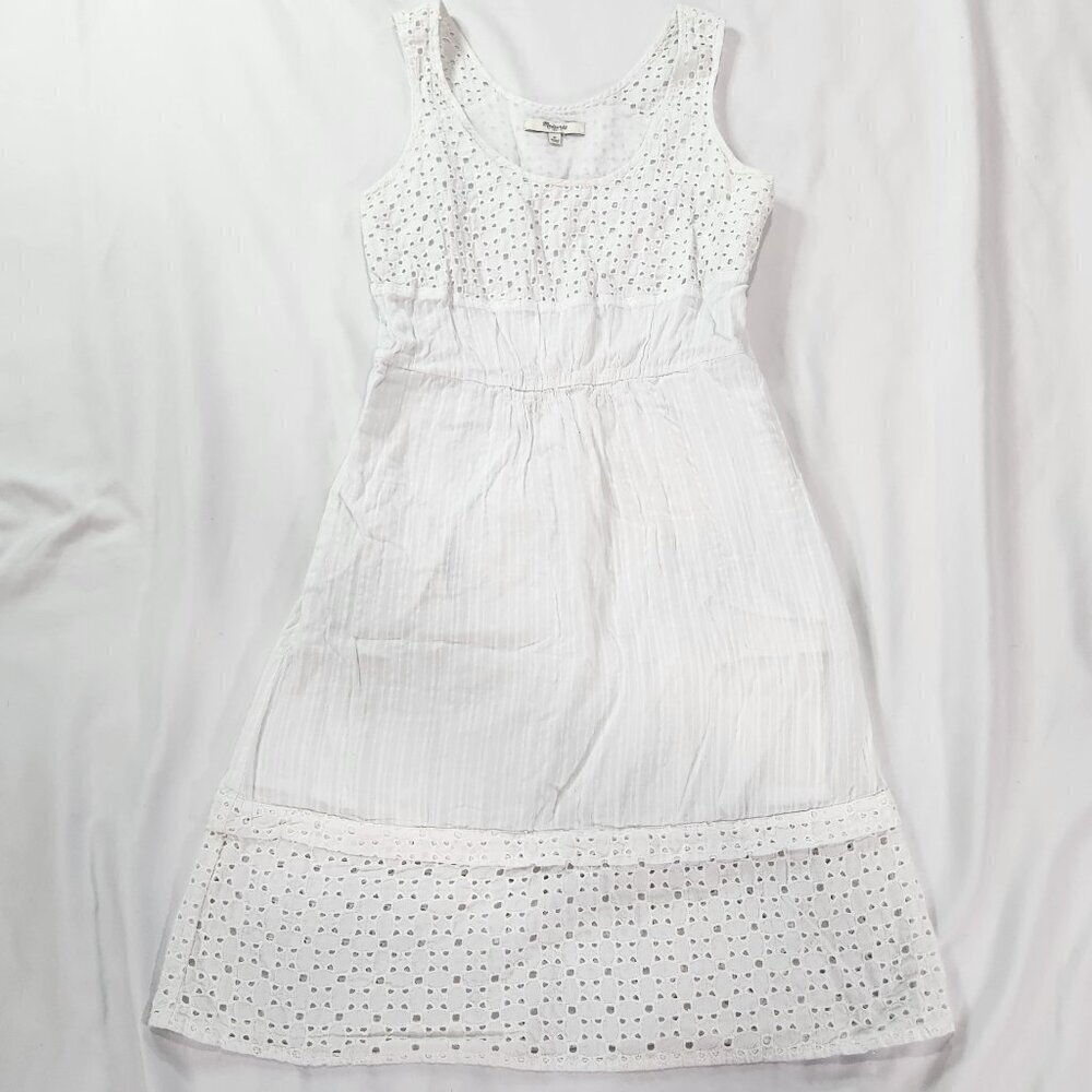 Madewell White Eyelet Tiered Midi Dress Sz 0
Lot K